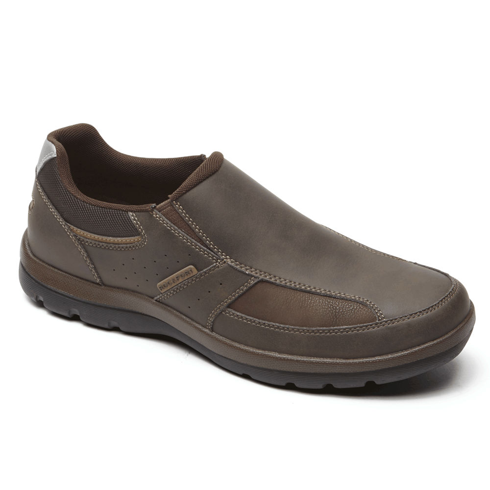 Rockport Singapore Mens Slip-On - Get Your Kicks Brown - SB3810476